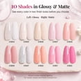 thumbnail image 2 of Morovan 10-Color Gel Nail Polish Set,Milky White Nude Pink Sheer with Base Coat,Top Coat & Matte Top Coat,Gift Set for Women, 2 of 9