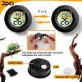 thumbnail image 4 of Triani 2Pcs Mini Digital Humidity Gauge Indoor Humidity Monitor Temperature Humidity Gauge Meter Pet Humidity Meter Supplies for Bearded Dragon Hermit Crab(Round), 4 of 7