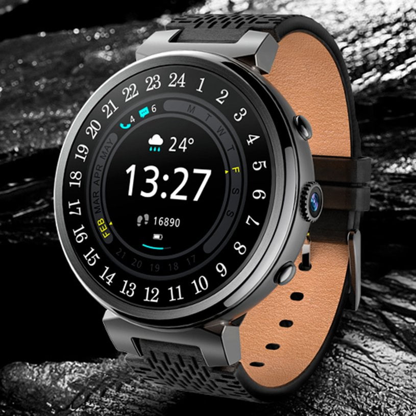 I6 Android 5.1 Smart Watch 2+16G Smartwatch Support SIM Card GPS Heart Rate Holiday Gifts, black