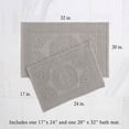 thumbnail image 4 of Taupe Grey, Medallion, 2-Piece Bath Rug Set, Jean Pierre, 4 of 9