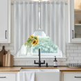 thumbnail image 6 of Vintage Stripes Swag Valances for Windows, Kitchen Curtains 36 Inch Length 2 Panels Set, Retro Minimalist Lines Pattern Light Blue Short Curtains for Small Windows Rod Pocket Cafe Curtains 28"x36", 6 of 8