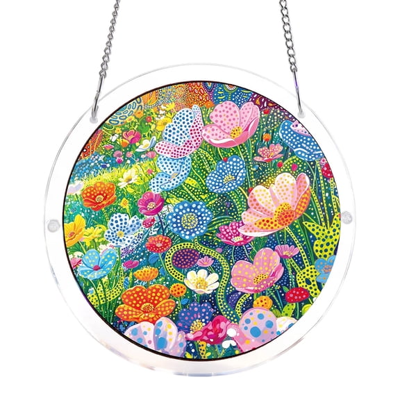 Acrylic Jigsaw Puzzle Suncatcher – Montessori Sun Catcher Puzzle for Windows Hanging, Fine Motor Skills Activity 7.8in #001