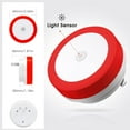 thumbnail image 6 of 4 Pack Red LED Night Light, Dusk to Dawn Sensor, Plug in, 60 Lumens, 0.6W, ABS Plastic, Perfect for Bedroom, Hallway, Bathroom, Kitchen, Stairway, Nursery, 6 of 15