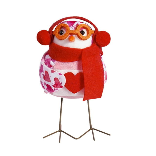 WMQPNNS Nouveaux Oiseaux de la Saint-Valentin Tendance Figurines d'Oiseaux Rouges de Table de la Saint-Valentin Couple d'Oiseaux Plateau à Étages Offres du Jour Vente de Liquidation