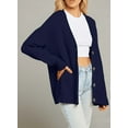 thumbnail image 5 of Women Oversized Cardigan Sweater Fall Outfits Cloth Fashion V Neck Loose Soft Knit Button Front Casual Trendy Tops Outwear, 5 of 8