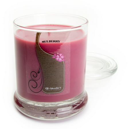 Mulberry Candle - Medium Dark Red 10 Oz. Highly Scented Jar Candle - Made With Natural Oils - Christmas & Holiday