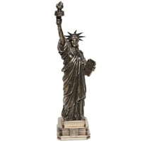 12 3/8 Inch Cold Cast Bronze Resin Statue of Liberty Collectible Figure Statue