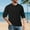 Black, variant on Men's Long Sleeve Base Layer Shirt Half Button Round Neck Casual Exercise Top Polyester Solid Color Outdoor Wear White 3XL