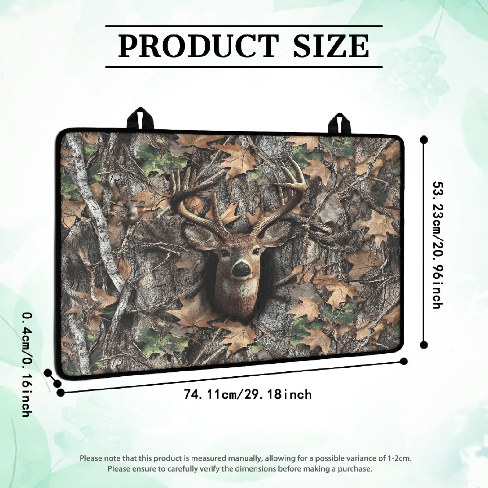 Renewold Electric Stove Top Cover for Cooktop, Induction Electric Stove Cover Anti-slip Glass Cooktop Mat Extra Large Flat Top Stove Mat Easy Storage, Deer Camo Hunting Forest Grey