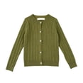 thumbnail image 6 of Guluxicc Kids Girls Solid Color Stretch Knit Cardigan Crew Neck Long Sleeve Sweater 1-10 Years, 6 of 6