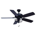 thumbnail image 2 of 48 Inch Ceiling Fan Matte Black Cage Light Pull Chains Modern Indoor Fan, 2 of 5