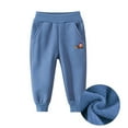 thumbnail image 3 of YTDSCS Kids Boys Girls Fleece Sweatpants for 1-9 Years Toddler Sherpa Lined Athletic Jogger Pants Autumn Winter Padded Trousers for Unisex, 3 of 9