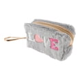thumbnail image 1 of 1 Pc Bolsa de Maquillaje Portátil de Bordado LOVE para Mujeres para Viajes, Vacaciones, Camping, Gris, PVC de Felpa, 1 of 3