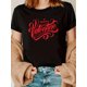 thumbnail image 1 of Happy Valentine'S Day Casual T-Shirt, Knit Fabric with Medium Stretch, Crew Neck, Printed Love HeartCamisetas para mujer, lindas camisetas con estampado gráfico, de manga corta, estilo casual, para ve, 1 of 6