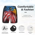 thumbnail image 3 of KLL Eagle Head With American Flag for Mens Swim Trunks Quick Dry Swim Shorts with Built-in Compression Liner Funny Swimwear Bathing Suits-XX-Large, 3 of 6