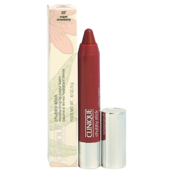 Chubby Stick Moisturizing Lip Colour Balm - 07 Super Strawberry by Clinique for Women - 0.1 oz Lipstick
