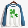 thumbnail image 4 of Bowake Chandail en Molleton pour Femmes de la Saint-Patrick Imprimé Col Rond Manches Longues Raglan Haut Décontracté Ample, 4 of 4