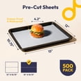 thumbnail image 2 of Fit Meal Prep [500 Pack] 15 x 10.75" Wax Paper Sheets for Food, Interfolded Precut Deli Pop Up Grease-Proof Sandwich Paper Wraps, Waterproof for Lunch, Food Basket, Microwave Cover, BBQ, 2 of 7