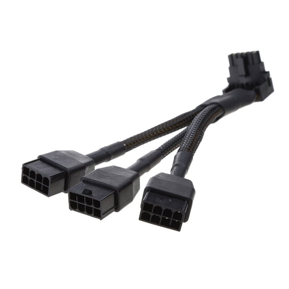 15cm 3x8pin to 16Pin Graphics Card Connector Cable 12VHPWR GPU Adapter Cable Line Solid Pin Design Enhances Stability