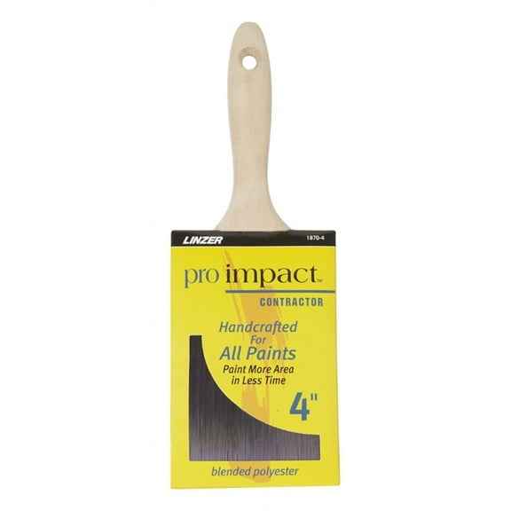 Linzer  Pro Impact  4 in. W Flat  Paint Brush
