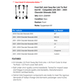 thumbnail image 2 of Front Ball Joint Sway Bar Link Tie Rod End Kit - Compatible with 2001 - 2004 Chevy Silverado 2500 2002 2003, 2 of 2