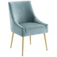 thumbnail image 5 of Modway Discern Upholstered Performance Velvet Dining Chair Set of 2 in Light Blue, 5 of 5