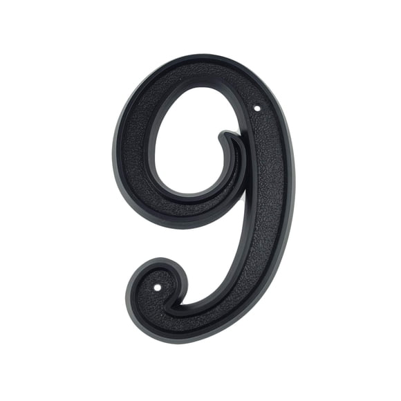 Número de casa HASWARE 14 cm negro de plástico ABS moderno 9