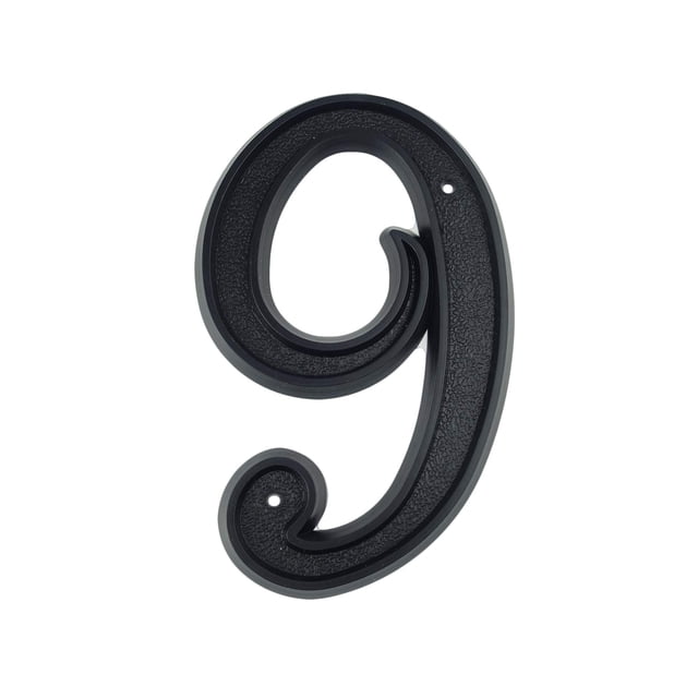 Número de casa HASWARE 14 cm negro de plástico ABS moderno 9