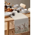 thumbnail image 6 of Easter Bunny Table Runner 120 Inches, Retro Farmhouse Rabbit Butterfly Flowers Bed Runner Dresser Scarves Tabletop for Indoor Outdoor Parties/Ceremony/Banquet, 13"x 120", 6 of 8