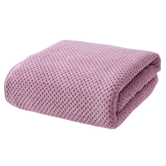 Tuvgenk Cotton Bath Towel Double-Stitched Edges Towels Absorbent Bathroom Quick-Dry Waffle Weave