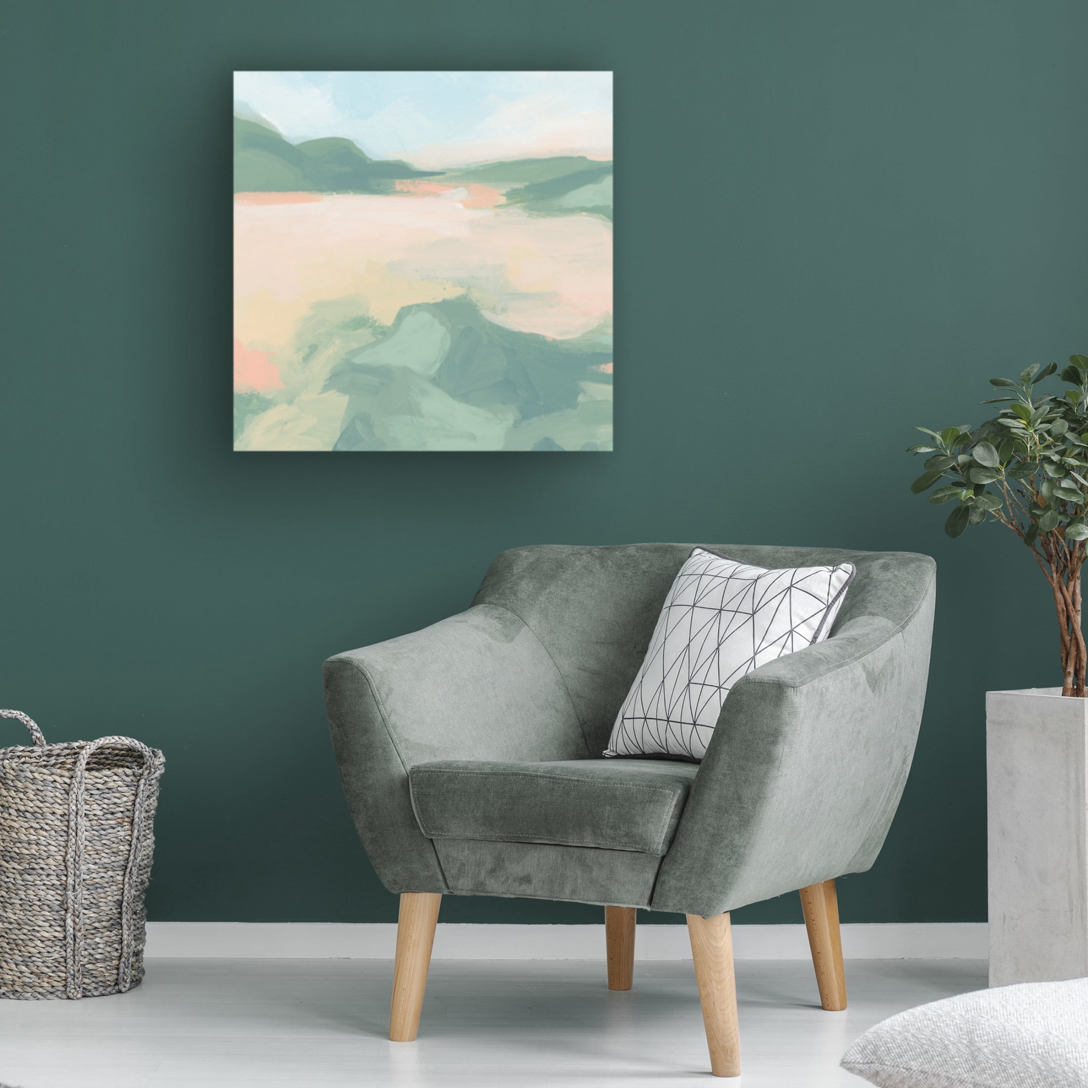 Canvas Wall Art - June Erica Vess 'Sandbar Cameo VI' Wall Art for Living Room, Bedroom, or Office Décor by Trademark Fine Art - 35 x 35 Inches