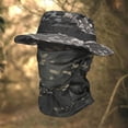 thumbnail image 2 of Gyexs Camo Boonie Sun Hats with Balaclava - Mens Face Mask UV Protection Bucket Hat for Fishing Hiking, Dark Gray, One Size, 2 of 5