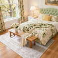thumbnail image 6 of Lahome Washable 5'x7' Area Rug, Light Pink Floral Bow Print Rugs for Living Room, Ultra-Thin Non-Slip Soft Boho Carpet for Bedroom Girls Nursery Kids Room Dorm, Light Pink, 6 of 8
