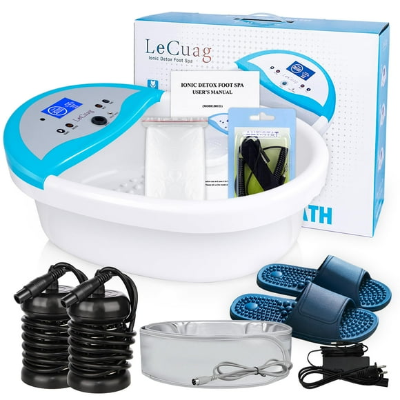 LeCuag Ionic Foot Bath Detox Machine, Ion Foot Spa Machine with Massage Slippers, Detox Foot Spa Machine Tub Negative Hydrogen Bath Foot Bath Ionic De