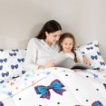 thumbnail image 4 of Manfei Cheetah Print Bow Full Size Comforter Sets,Blue Girly Bowknot Bedding Comforter Set,Colorful Stars Reversible,3 Pieces,1 Comforter and 2 Pillowcases, 4 of 7