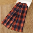 thumbnail image 5 of Bovxnpu Girls Plaid Wide Leg Pants Loungewear Pants Plaid Straight Leg Girls Summer Fashion Daily Casual Comfortable Wear Pants, 5 of 9