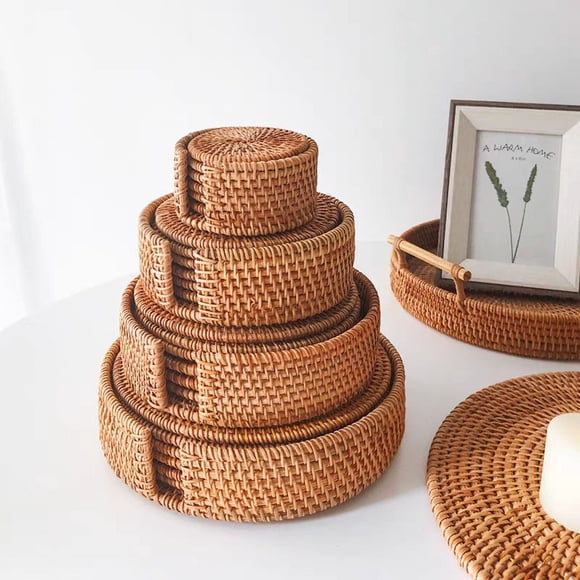Estera de té de vid, bandeja para mesa de comedor, estera de comedor moderna y simple, estera para cuencos