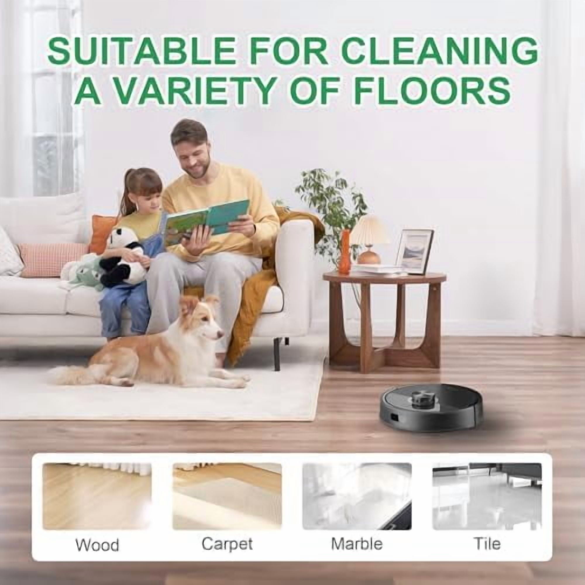 4 Pack Brushes Accessories Compatible with iRobot Roomba 104, 105 Combo, Vac 105, Vacuum 2, Q0120, Q0520, Y0140, Y0110 Robot Vacuum Cleaner, 1 Cleaning Tool