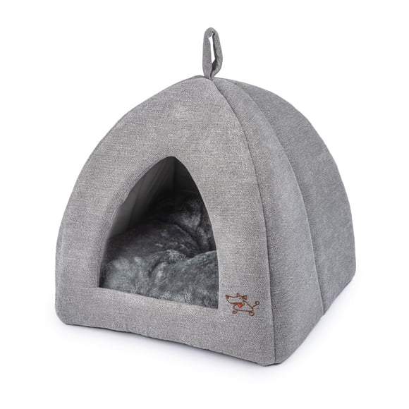 Casa Cama para Perro con Tapete, Tienda Interior Redonda de Peluche Suave