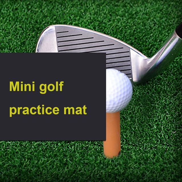 Backyard Golf Mat Residential Training Hitting Pad Practice Rubber Tee Holder