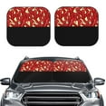 thumbnail image 2 of Disketp 2 Piece Fire Extinguisher Pattern Windshield Sunshades,Folding Windshield Sun Shade For Car Suv Trucks Sedan,Blocks Uv Rays Sun Visor Protector-Large, 2 of 7