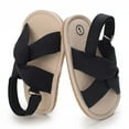 thumbnail image 5 of Odeerbi Baby Infant Boys Girls Sandals Soft Sole Shoes Slip Resistant Prewalker Baby Non Slip Summer Sandals Black, 5 of 9