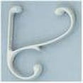 thumbnail image 2 of Coat/Hat Hook, White Mintcraft Coat Hook H-028-WH White Die Cast Zinc, 2 of 2