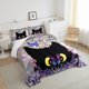 thumbnail image 4 of Juego de Cama Gato Negro Juego de Cama Gato Mariposa para Niños Niños Niñas Botánico, 4 of 7