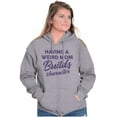 thumbnail image 5 of Having a Weird Mom Builds Character Zip Hoodie Sweatshirt Women Brisco Brands S, 5 of 6
