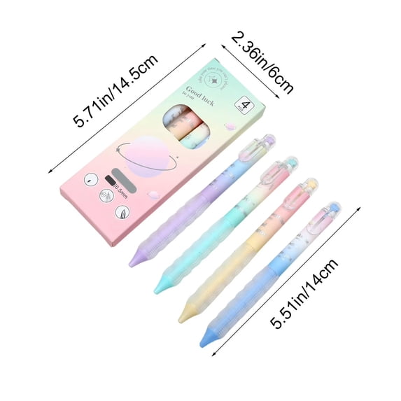 Clearance Under $10 Gel Pens Set,0.5mm Retractable with Gradient Color Barrel,Silent Click for Note Taking,8pcs (4pcs*2),Pink