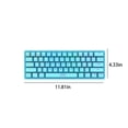 thumbnail image 3 of UHUYA Mechanical Gaming Keyboard Wired 60% Mechanical Gaming Keyboard RGB Backlit Compact 61 Keys Keyboard with Blue Switches for Windows PC Blue, 3 of 5