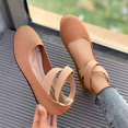 thumbnail image 6 of Womens Shoes,Casual Shoes Stylish Closed Toe for Everyday Wear Elastic Bands Casual Shoes for Denim Styling,Shoes for Women,Brown,8.5, 6 of 7