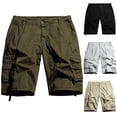 thumbnail image 2 of VERUGU Cargo Shorts for Men Casual Solid Outdoors Pocket Beach Work Trouser Cargo Shorts Pant Gray M, 2 of 4