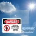 thumbnail image 6 of Chemical Storage Area Keep Out OSHA Danger Aluminum Sign 18 Inch x 12 Inch - 10 Pack, 6 of 8